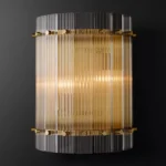 Aurevian Ribbed Gold Wall Light