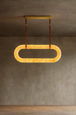 Aura Alabaster Oblong Chandelier