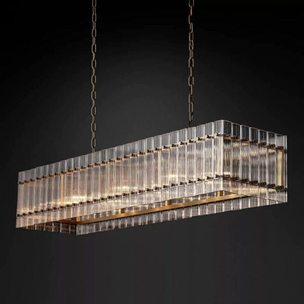 Modern Linear Crystal Chandelier
