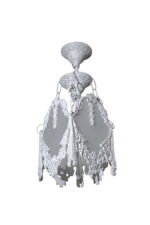 ⁦فانوس كلاسيك أبيض بتصميم التاج⁩ - الصورة ⁦5⁩