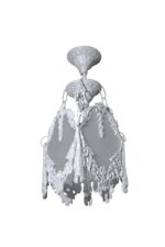 ⁦فانوس كلاسيك أبيض بتصميم التاج⁩ - الصورة ⁦5⁩