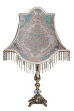 Imperial Velvet & Brass Table Lamp - Image 2