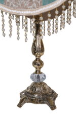 Imperial Velvet & Brass Table Lamp - Image 5