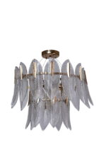 Gilded Laurel Leaf Chandelier - Image 9