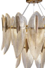 Gilded Laurel Leaf Chandelier - Image 4