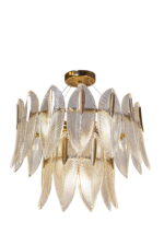 Gilded Laurel Leaf Chandelier - Image 3
