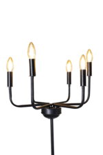Noir Hex-Candelabra Floor Lamp - Image 2