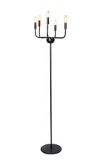 Noir Hex-Candelabra Floor Lamp - Image 3