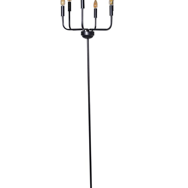 Noir Hex-Candelabra Floor Lamp
