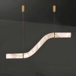 The Grand Serene Wave Alabaster Copper Masterpiece Chandelier - Image 5