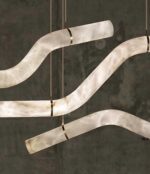 The Grand Serene Wave Alabaster Copper Masterpiece Chandelier - Image 6