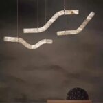 The Grand Serene Wave Alabaster Copper Masterpiece Chandelier