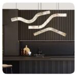 The Grand Serene Wave Alabaster Copper Masterpiece Chandelier - Image 3