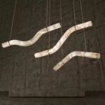 The Grand Serene Wave Alabaster Copper Masterpiece Chandelier - Image 2