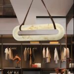 Aura Alabaster Oblong Chandelier - Image 4
