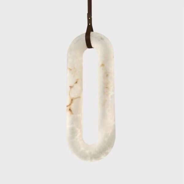 The Aura Link Petite Alabaster Drop Pendant