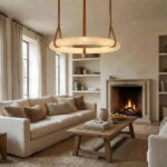 The Celine Collection Circular Alabaster Halo Chandelier - Image 6