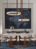 The Celine Collection Circular Alabaster Halo Chandelier - Image 4
