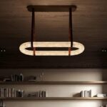 Aura Alabaster Oblong Chandelier