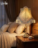 Imperial Velvet & Brass Table Lamp