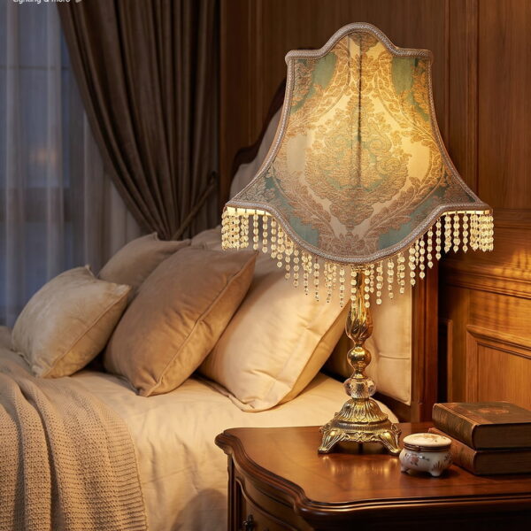 Imperial Velvet & Brass Table Lamp