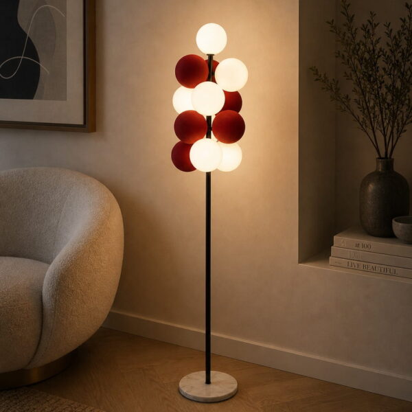 The Crimson Bloom Floor Lamp