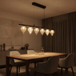Noir Droplet Linear Chandelier