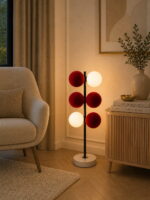 The Crimson Harmony Table Lamp