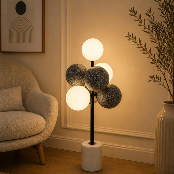 Urban Grey Cluster Table Lamp