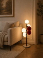 The Crimson Harmony Table Lamp