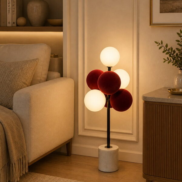 Red Art Cluster Table Lamp