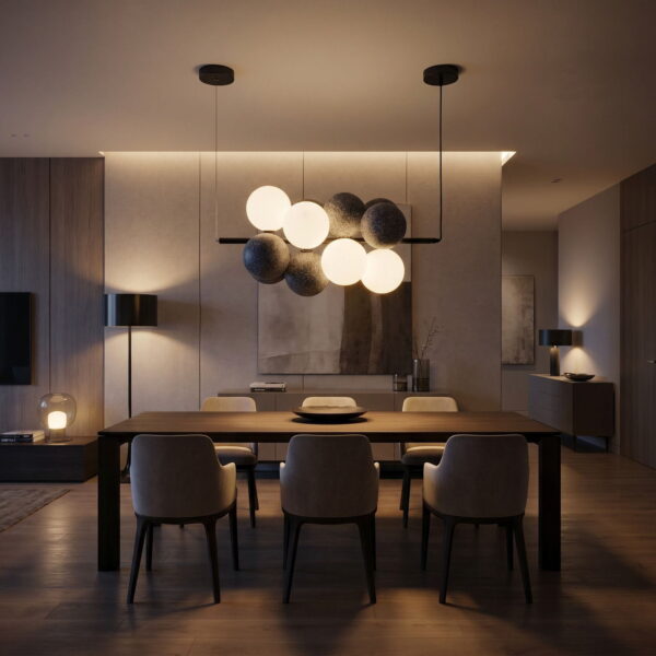 The Midnight Stone Chandelier