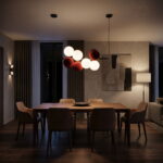 The Crimson Horizon Chandelier