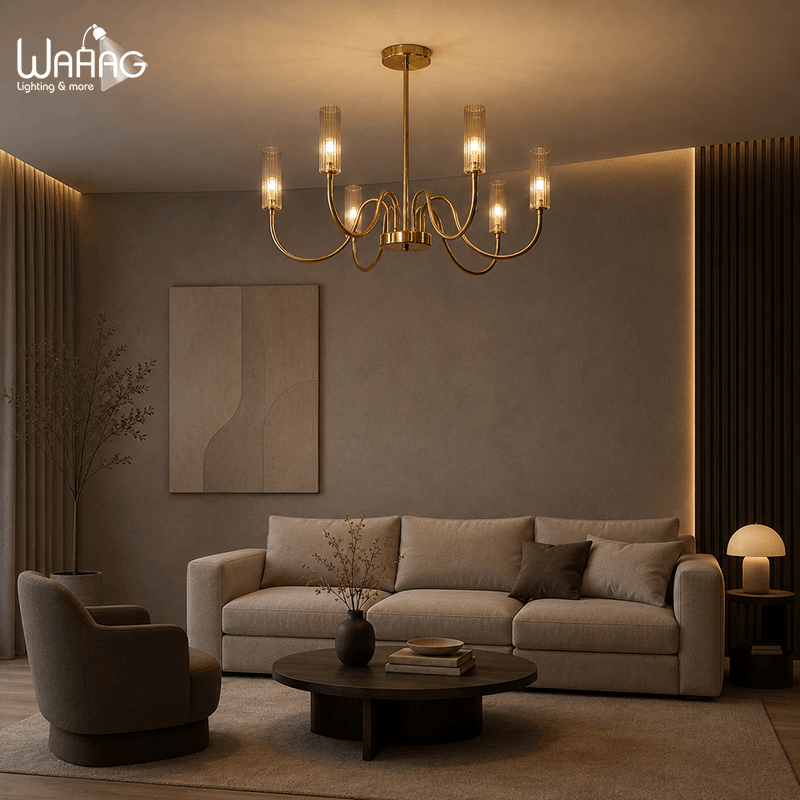 1 (1) Aura Gold Chandelier - Image 1