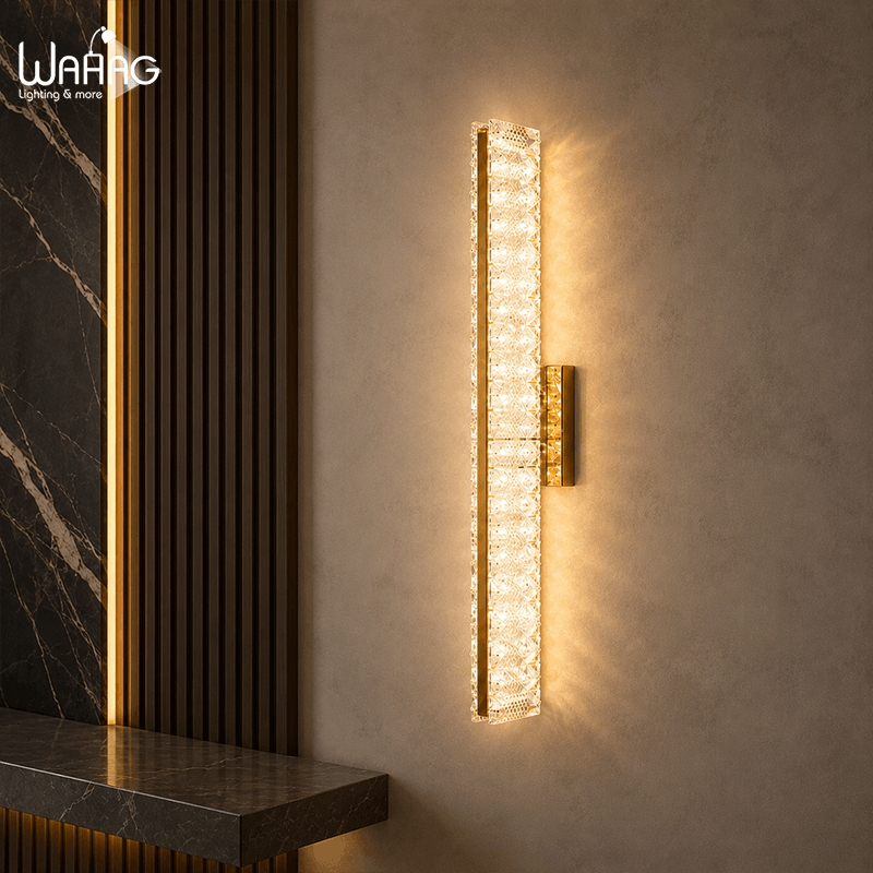 7 (2) (1) The COLUMN Crystal Sconce - Image 1
