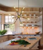 Modern Sputnik 12 Light Chandelier Black - Image 4