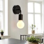 Minimalist Industrial Matte Black Wall Sconce