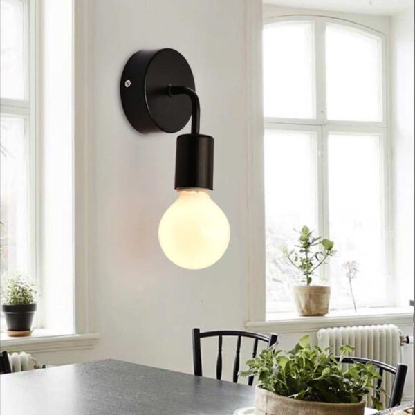 Minimalist Industrial Matte Black Wall Sconce