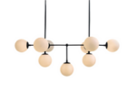 Modern Linear 8 Globe Black Chandelier - Image 3