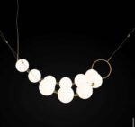 Modern Orbital Pearl String Chandelier 120cm - Image 16