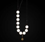 Modern Orbital Pearl String Chandelier 120cm - Image 14