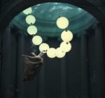 Modern Orbital Pearl String Chandelier 120cm - Image 8