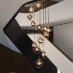 Modern Cascading Orbital Globe Chandelier 10 Lights