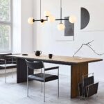 Modern Linear 6 Globe Black Pendant - Image 3