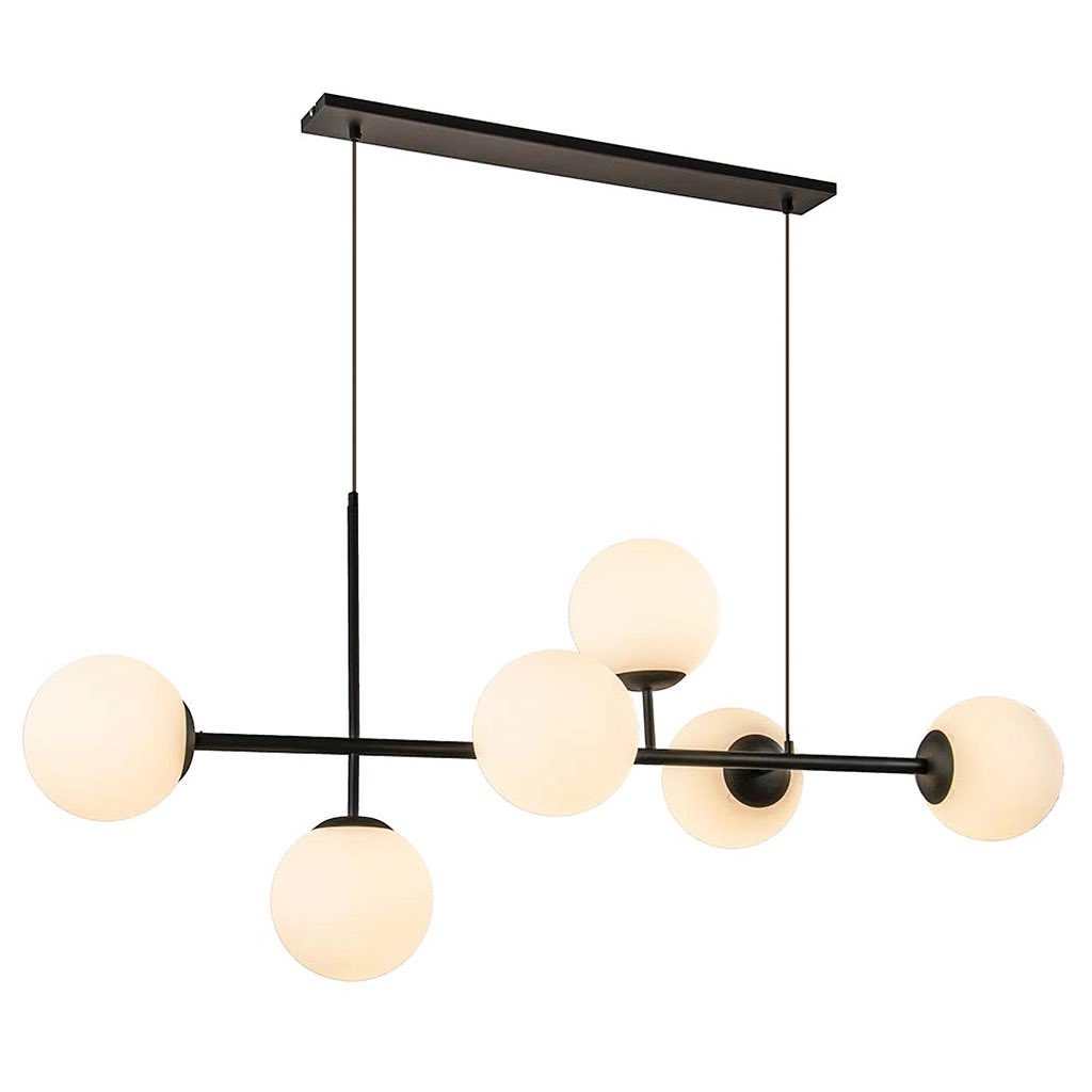 2023-05-18_3105379432453569347_d65e1f20-38fd-488e-a298-bc1c855b9fee Modern Linear 6 Globe Black Pendant - Image 1