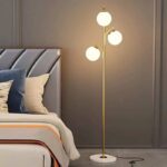 Triple Globe Gold Metal and Marble Floor Lamp - Image 5