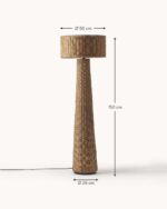 Handwoven Bamboo and Rattan Floor Lamp - Image 5