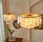 Natural Shell Disc Gold Chandelier - Image 6
