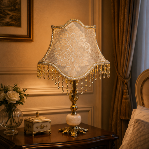 Velvet Brass Table Lamp