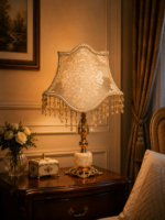 Regal Velvet Brass Lamp | Luxury Table Lamp by Wahag
